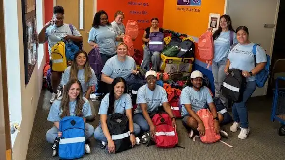 CCU volunteers at Stuff the Bus event